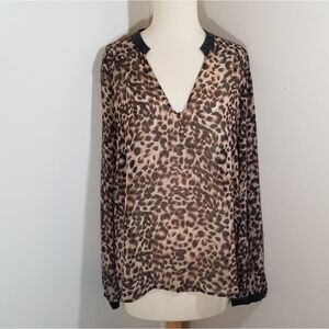 {Love 21} Leopard Print Polyester Blouse